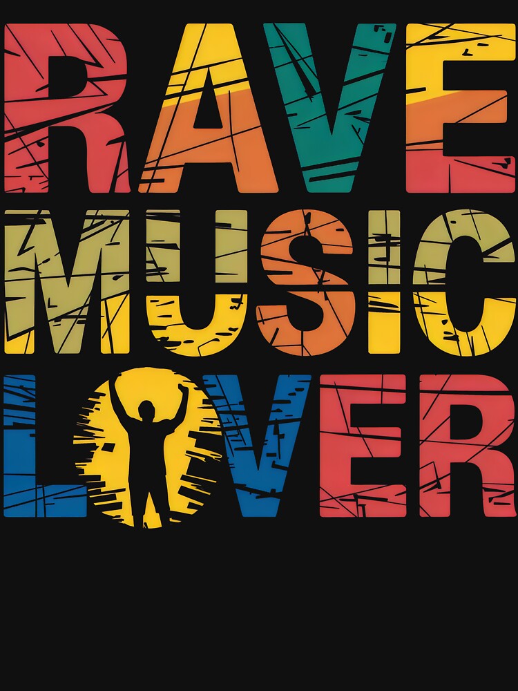 Rave Music Lover - Colorful Music Graphic by Prime-Studio T-Shirts, Hoodie, Sweatshirt | BlankRebels.com (Image 3)
