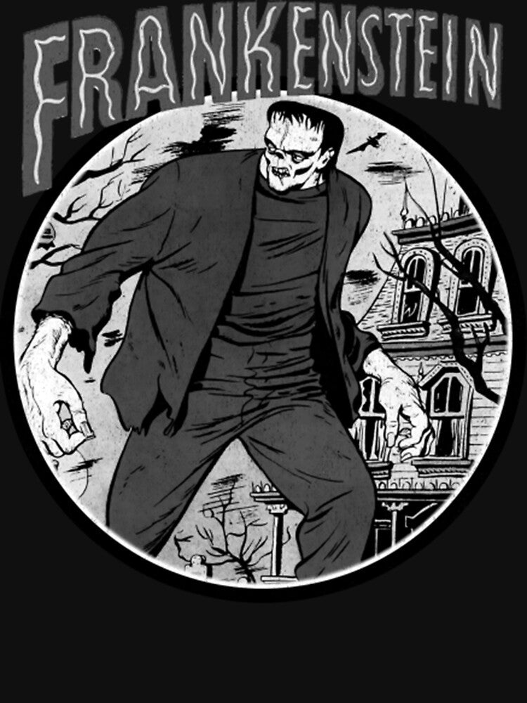 Frankenstein Comic Design T-Shirt by ebonyvve8mattie Hoodie, Sweatshirt | BlankRebels.com (Image 3)