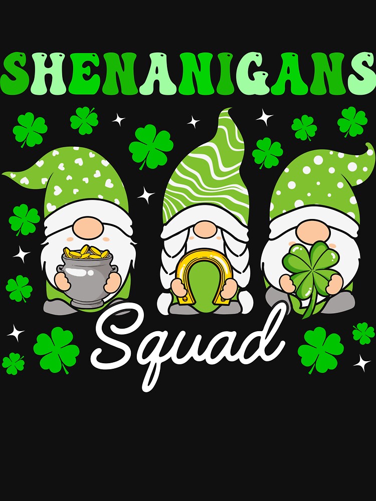 Shenanigans Squad Gnome St Patricks by KroghDs T-Shirts, Hoodie, Sweatshirt | BlankRebels.com (Image 3)