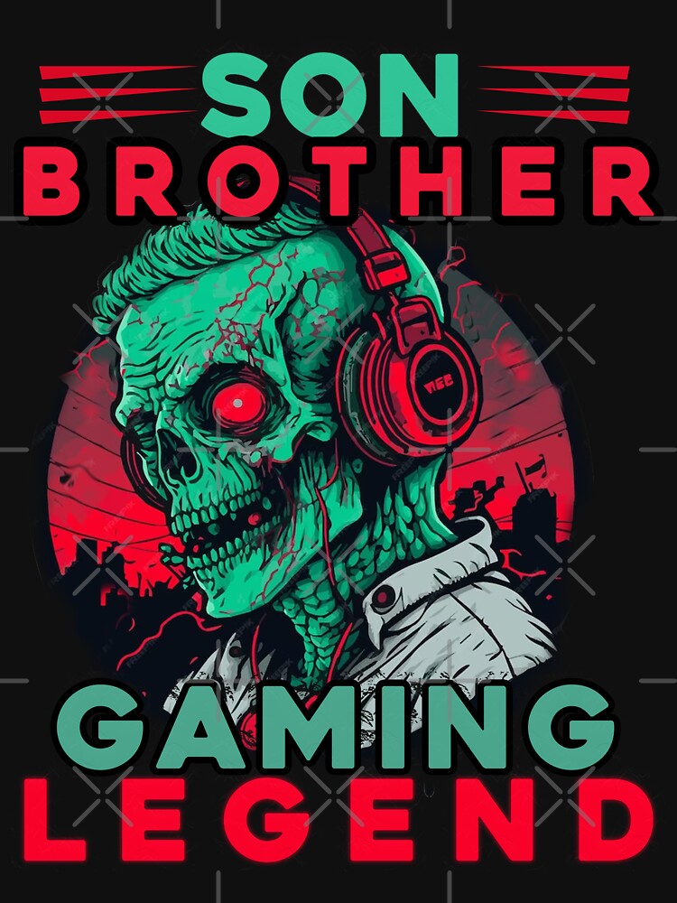 Son Brother Gaming Legend Zombie Gamer T-Shirt by MKBgdesign Hoodie, Sweatshirt | BlankRebels.com (Image 3)