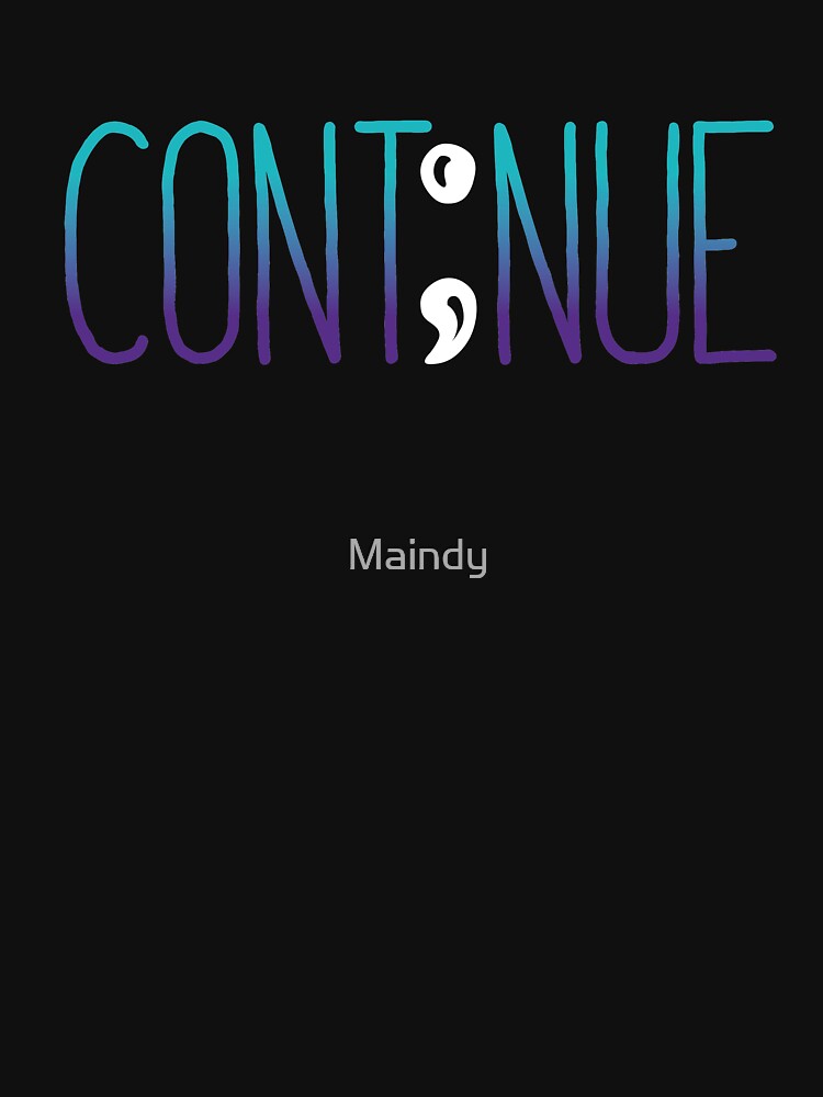 Continue T-shirt Suicide Prevention T-shirt Purple and Blue Ribbon T-shirt by Maindy Hoodie, Sweatshirt (Image 3)