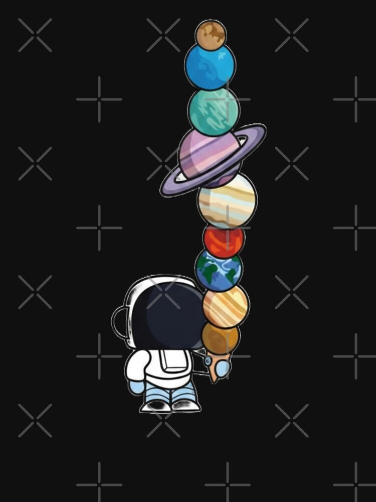 Cute Astronaut Holding Planet Ice Cream by AstroArt  ‍ ‍ T-Shirts, Hoodie, Sweatshirt | BlankRebels.com (Image 3)