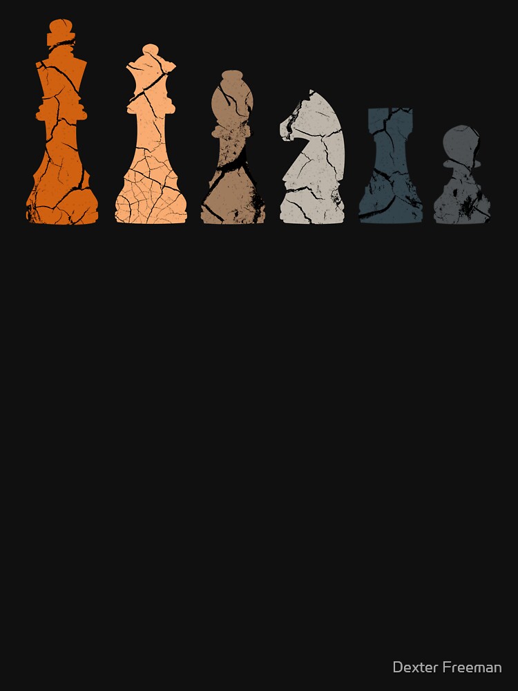 Vintage Retro Chess Pieces for Chess lovers and Chess Players by Dexter Freeman T-Shirts, Hoodie, Sweatshirt (Image 3)
