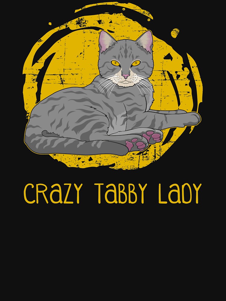 Cat Mom Crazy Tabby Lady design by jakehughes2015 T-Shirts, Hoodie, Sweatshirt | BlankRebels.com (Image 3)