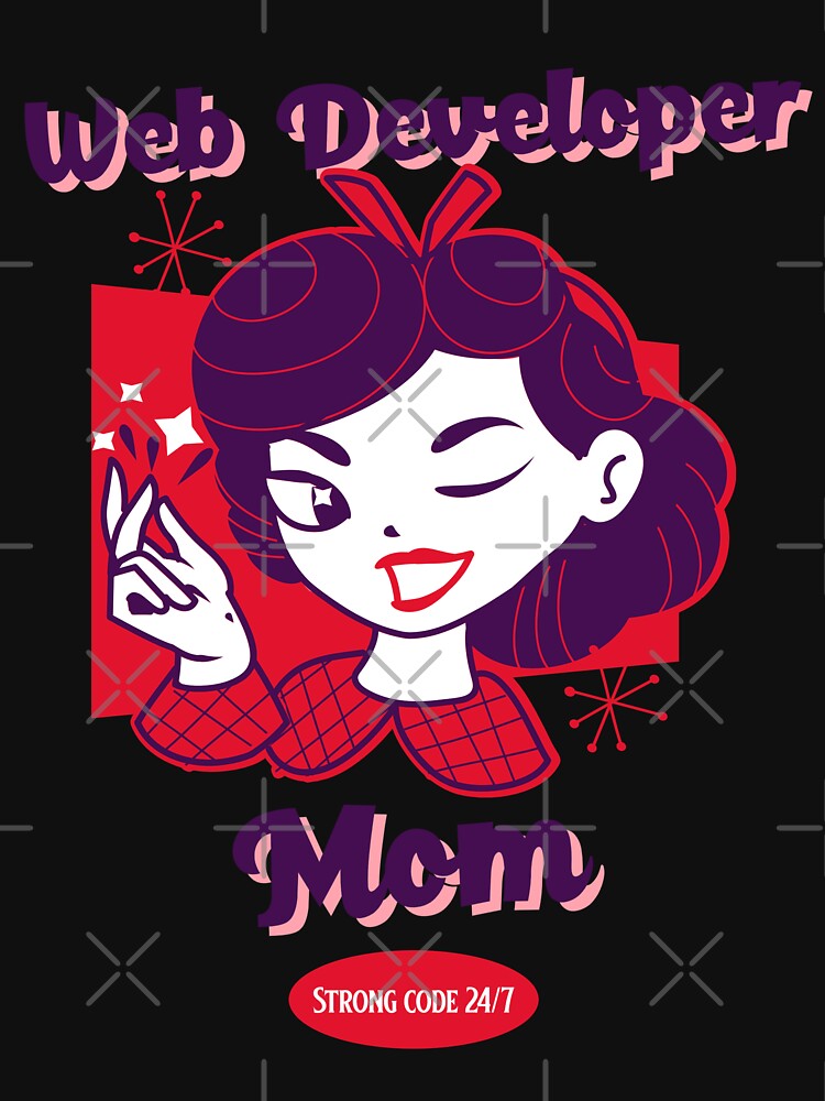 Web Developer Mom. Strong Code 24/7 - Web Development Female Coder by Shirtlify T-Shirts, Hoodie, Sweatshirt (Image 3)