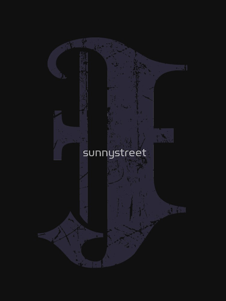 Dark Grunge Monogram Letter "J" Blackletter by SunnyStreet T-Shirts, Hoodie, Sweatshirt | BlankRebels.com (Image 3)