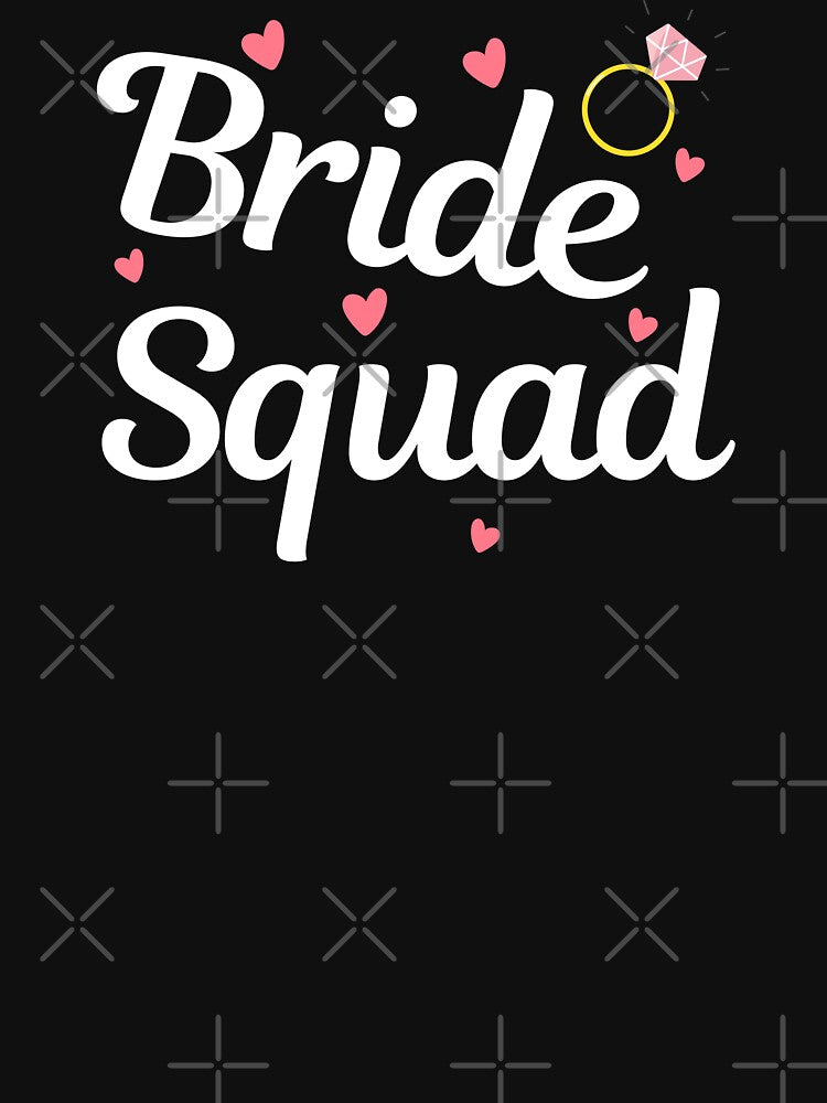 Bride Squad Design - Stylish & Sassy Graphic for Bridal Crew on Black by Pixie-agenca T-Shirts, Hoodie, Sweatshirt (Image 3)
