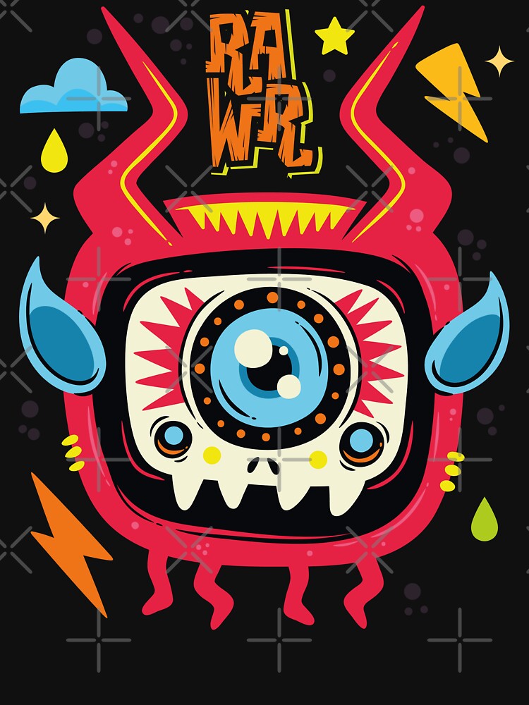 RAWR Cute & Scary Doodle Monster by ChilledDoodle T-Shirts, Hoodie, Sweatshirt | BlankRebels.com (Image 3)