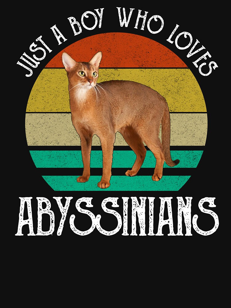 Just A Boy Who Loves Abyssinians by Cat Lady Designs T-Shirts, Hoodie, Sweatshirt | BlankRebels.com (Image 3)