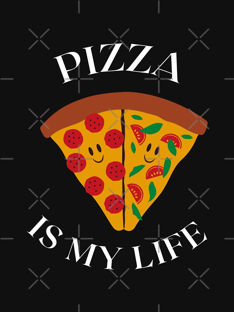 Pizza is My Life White Text Version- Pizza Lovers by EvaWolf T-Shirts, Hoodie, Sweatshirt | BlankRebels.com (Image 3)