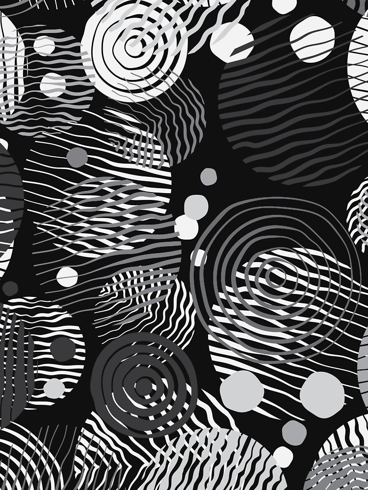 black and white circle pattern by yaZzaboy T-Shirts, Hoodie, Sweatshirt | BlankRebels.com (Image 3)