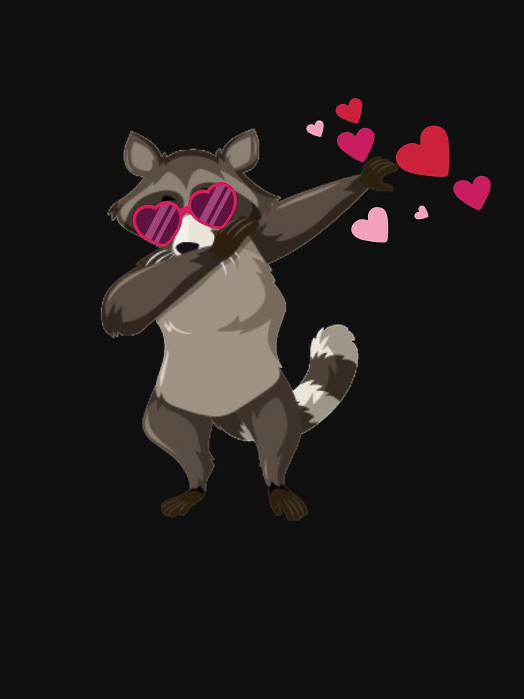 Raccoon Valentine's Day Gift Heart Animals Lover by GINIART T-Shirts, Hoodie, Sweatshirt | BlankRebels.com (Image 3)