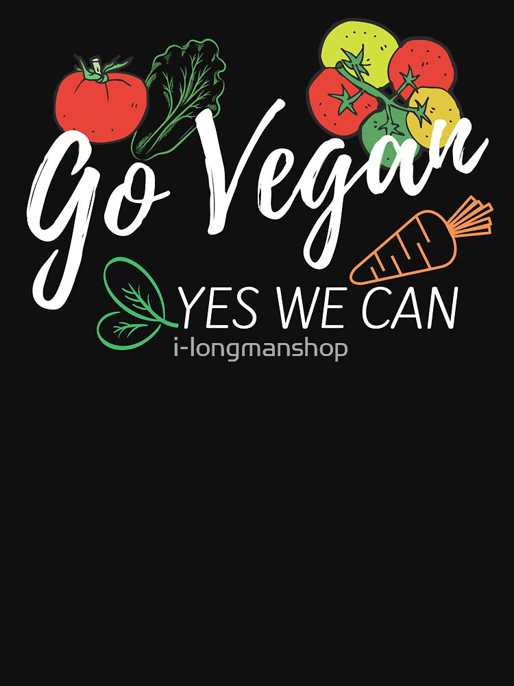 Go Vegan Yes We Can (Vegan Gift) by i-longmanshop T-Shirts, Hoodie, Sweatshirt | BlankRebels.com (Image 3)