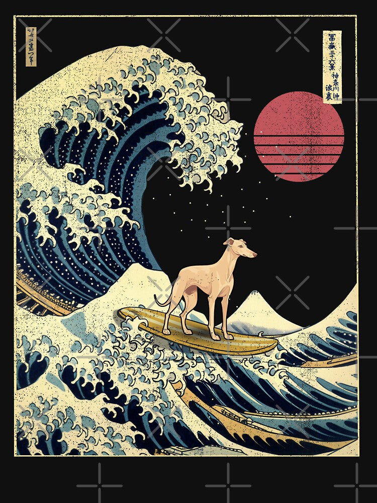 Greyhound Kanagawa Japanese Surfing Wave by rafaeltto T-Shirts, Hoodie, Sweatshirt | BlankRebels.com (Image 3)