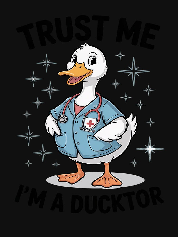 Duck Doctor Costume Funny Trust Me I'm a Ducktor by ProudForFunny T-Shirts, Hoodie, Sweatshirt | BlankRebels.com (Image 3)