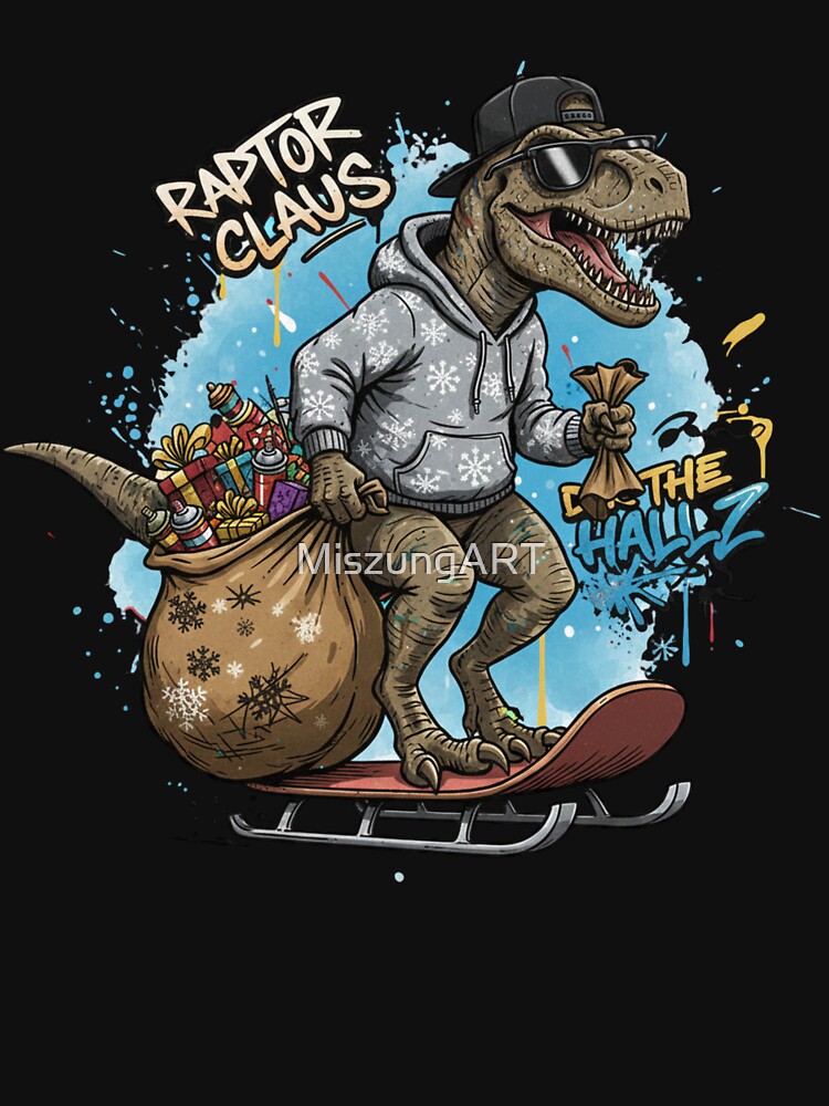 Christmas DJ Dinosaur – Snow Beats Triceratops by MiszungART T-Shirts, Hoodie, Sweatshirt | BlankRebels.com (Image 3)