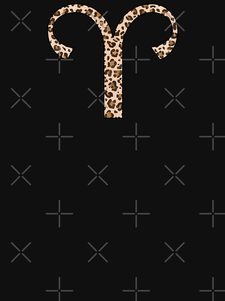 Aries Zodiac Symbol in Leopard Print Pattern by Bumblefuzzies T-Shirts, Hoodie, Sweatshirt | BlankRebels.com (Image 3)