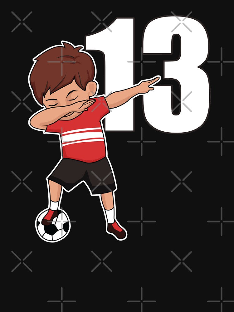 Awesome Soccer Player Number 13 Soccer Athlete Athletic Sports Team by VollLaser