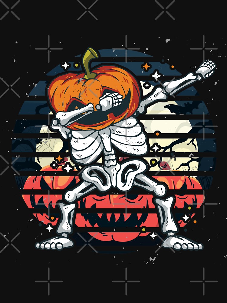 Halloween Dab Skeleton Pumpkin by titanosdesign T-Shirts, Hoodie, Sweatshirt | BlankRebels.com (Image 3)