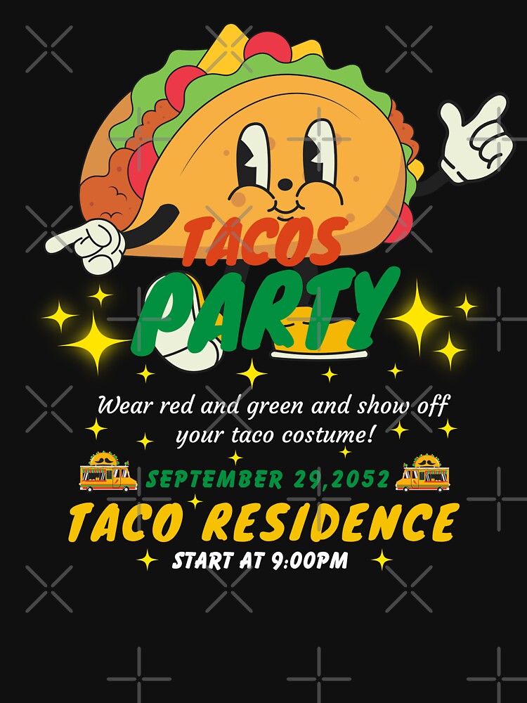 "Taco Party", Taco Lover by TrendingCloth99 T-Shirts, Hoodie, Sweatshirt | BlankRebels.com (Image 3)