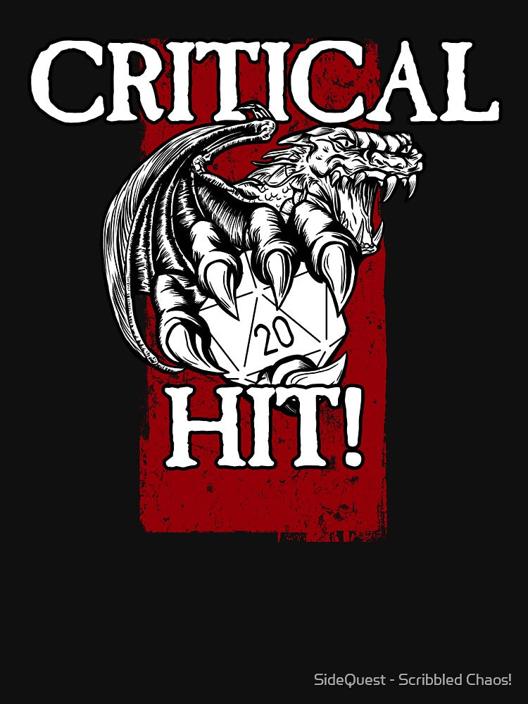 Critical Hit! by SideQuest - Scribbled Chaos! T-Shirts, Hoodie, Sweatshirt | BlankRebels.com (Image 3)
