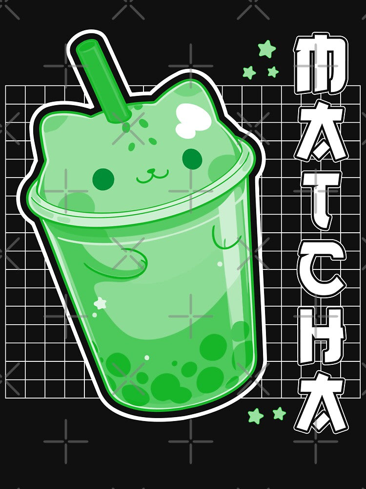 Cute Kawaii Matcha Lover Green Tea - Japanese Matcha Latte by buy-on-demand T-Shirts, Hoodie, Sweatshirt (Image 3)