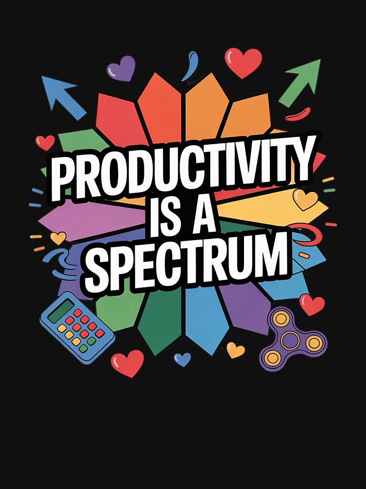 Productivity is A Spectrum Neurodiversity Pride by imsamaharem T-Shirts, Hoodie, Sweatshirt | BlankRebels.com (Image 3)