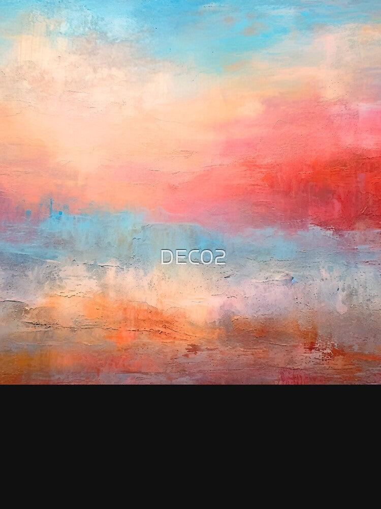 Red Sunset In Blue Sky Illuminating Ocean Abstract by DEC02 T-Shirts, Hoodie, Sweatshirt | BlankRebels.com (Image 3)