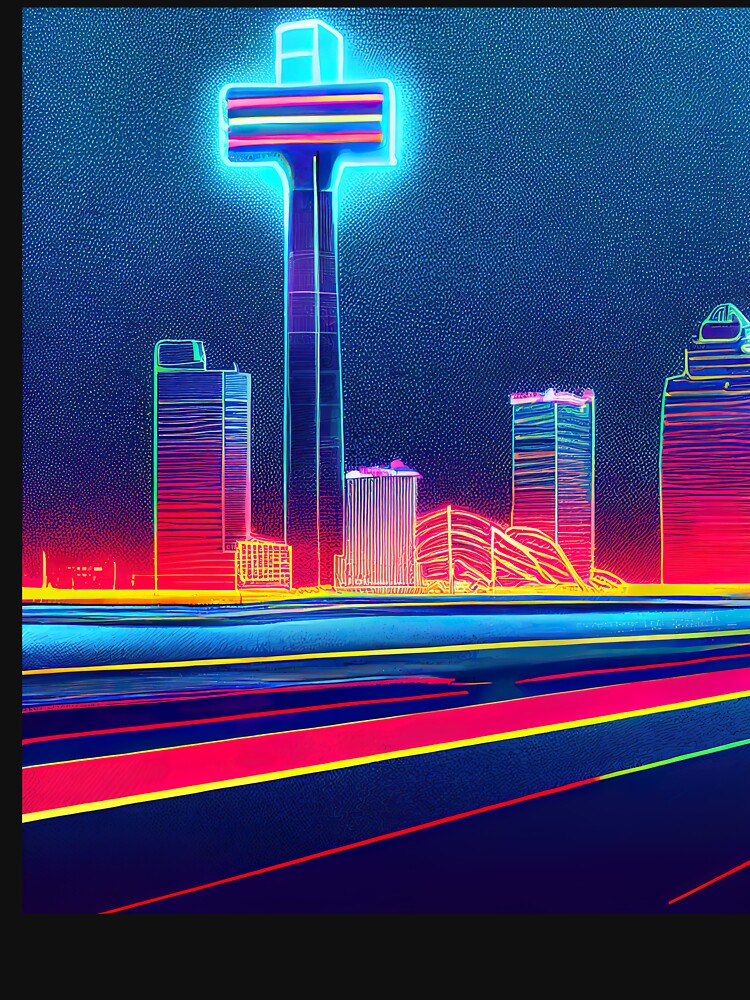 Dallas Neon Vaporwave by ComicsFactory T-Shirts, Hoodie, Sweatshirt | BlankRebels.com (Image 3)
