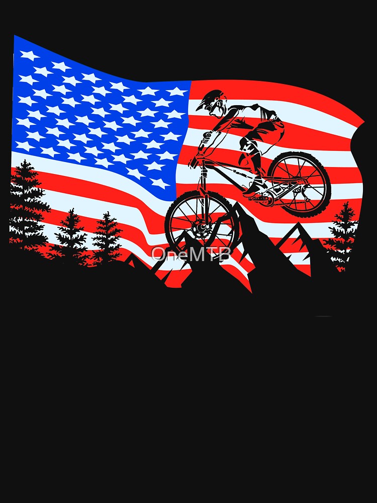 American Flag Mountain Bike by OneMTB T-Shirts, Hoodie, Sweatshirt | BlankRebels.com (Image 3)