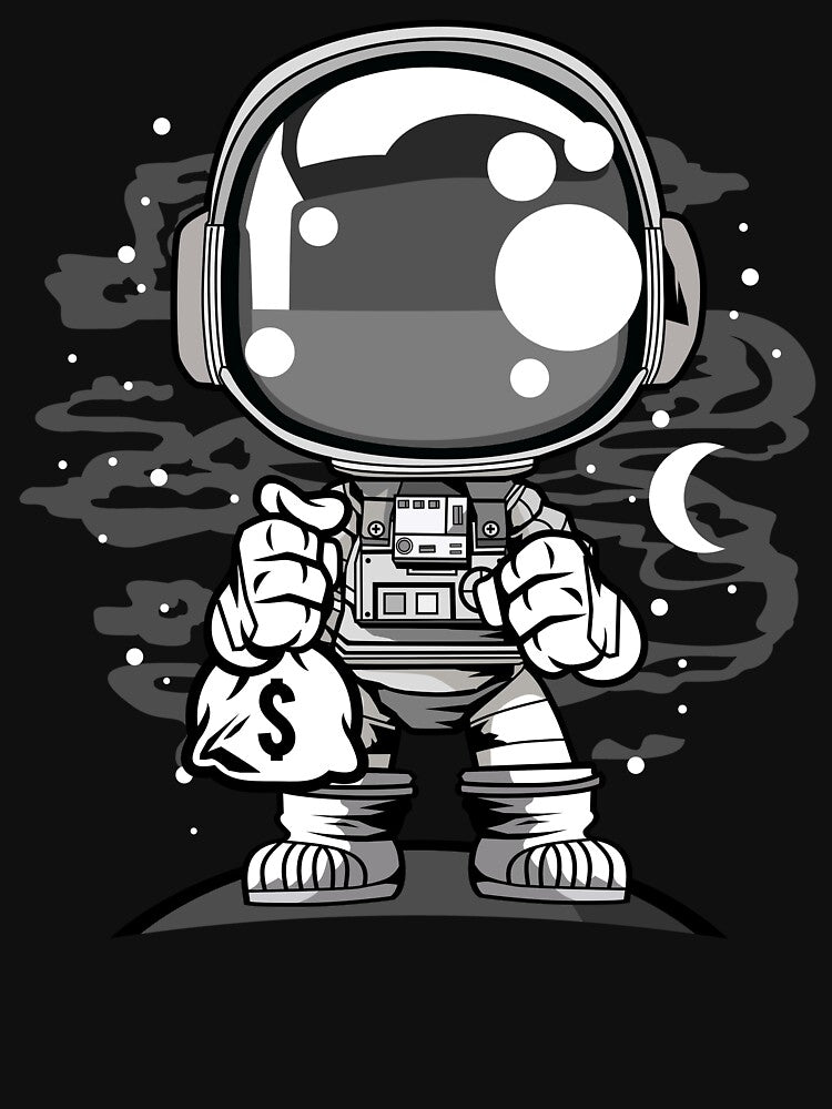 Astronaut Money Rich - Funny Outer Space Lovers by Desteroids T-Shirts, Hoodie, Sweatshirt | BlankRebels.com (Image 3)