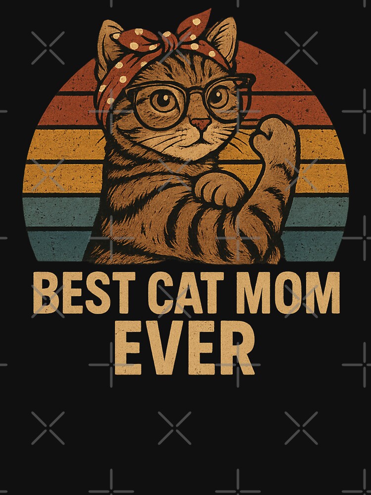 Best Cat Mom Ever Vintage Sunset Cat Lover by Alex Songs T-Shirts, Hoodie, Sweatshirt | BlankRebels.com (Image 3)