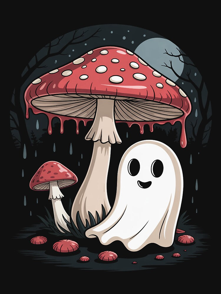 Cottagecore Halloween Ghost Mushroom Spooky by silladive T-Shirts, Hoodie, Sweatshirt | BlankRebels.com (Image 3)