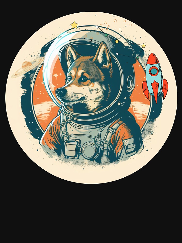 Astronaut dogs vintage planet space dog galaxy puppy by Sasikharn T-Shirts, Hoodie, Sweatshirt | BlankRebels.com (Image 3)