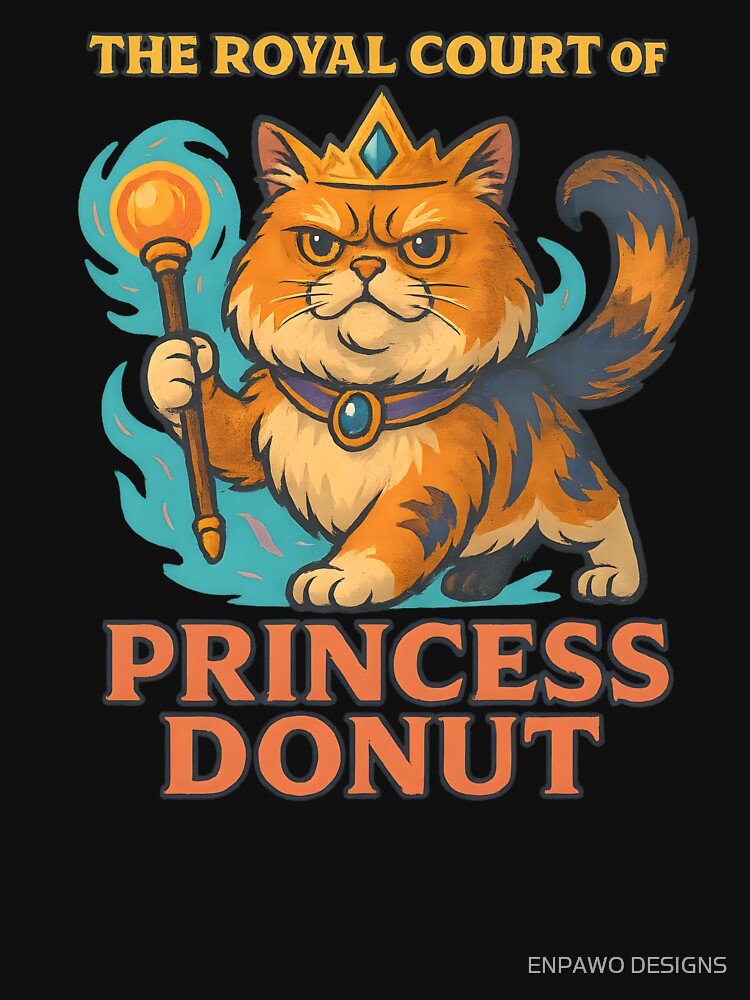 Princess Donut – Majestic Persian Cat  | Dungeon Crawler Carl Fanart | Fantasy Gamer Tee by ENPAWO DESIGNS... (Image 3)