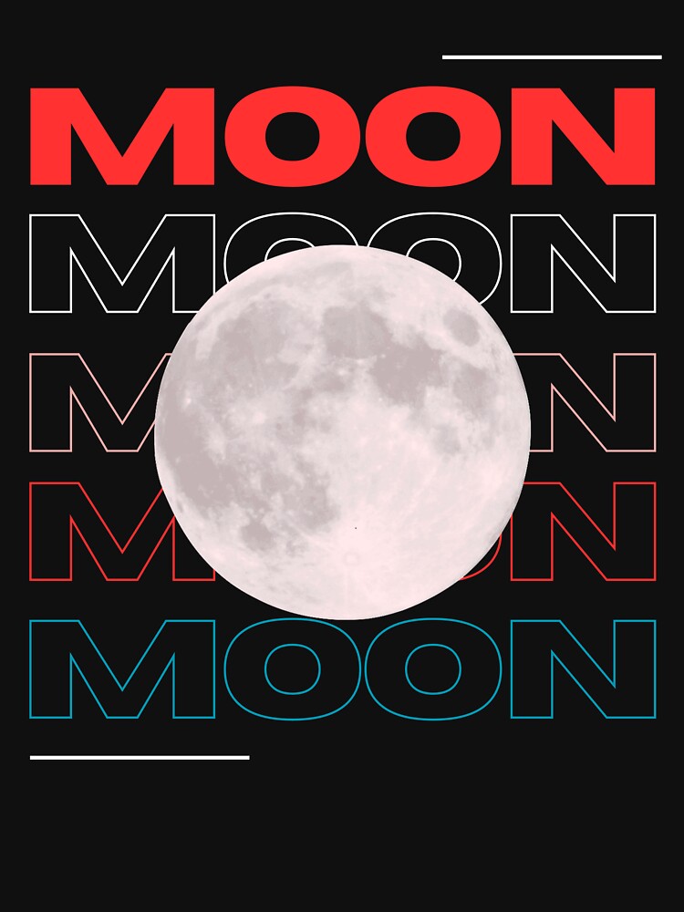 Moon Phase Retro Typography - Celestial Stacked Design by PACS0011 T-Shirts, Hoodie, Sweatshirt | BlankRebels.com (Image 3)