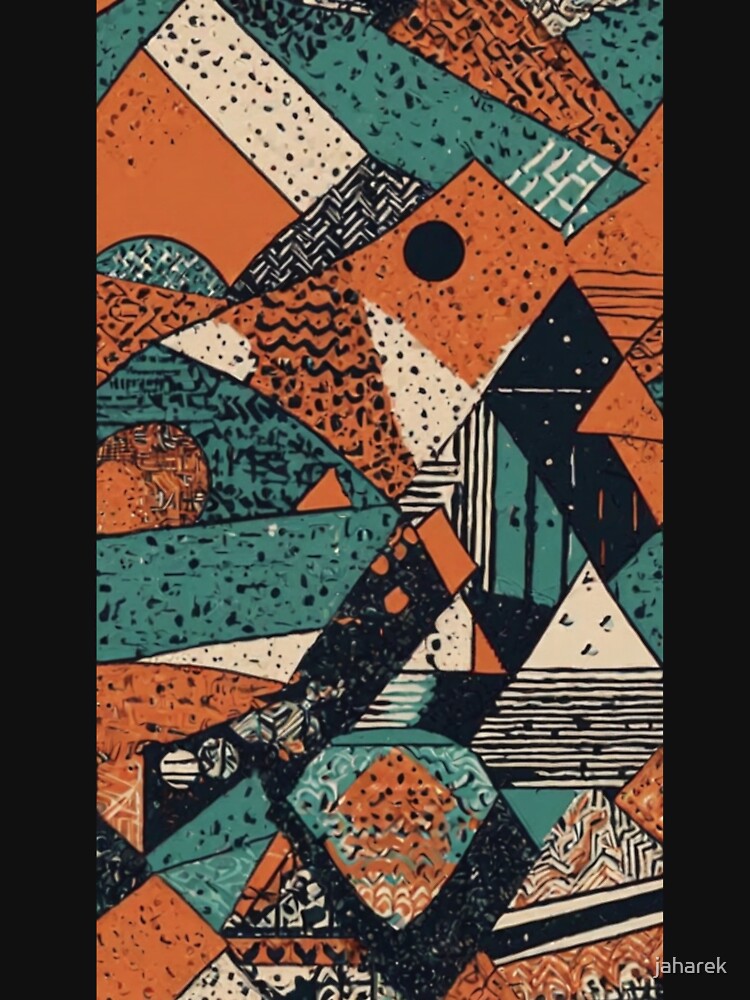 Abstract geometric t-shirt 90s, by jaharek