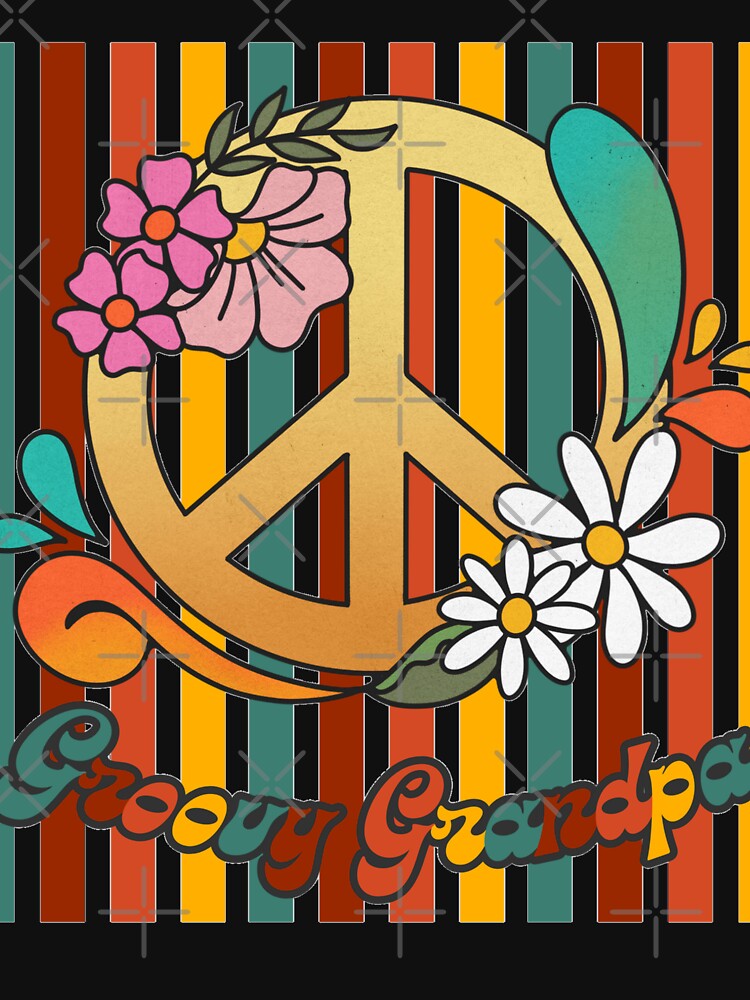 Groovy Grandpa. Cool Hippie Grandfather by Rebel-Design T-Shirts, Hoodie, Sweatshirt | BlankRebels.com (Image 3)