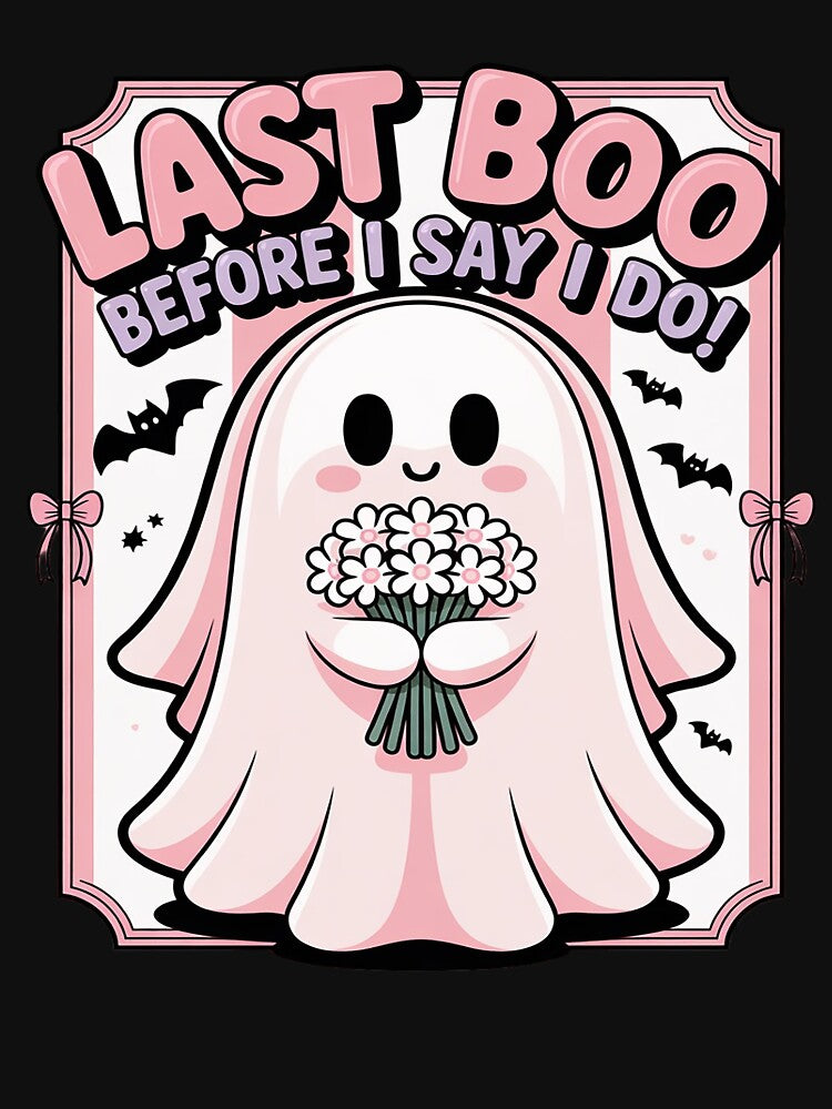 Last Boo Before I Say I Do Bride Ghost Halloween Bach Party by tabdejinti T-Shirts, Hoodie, Sweatshirt (Image 3)