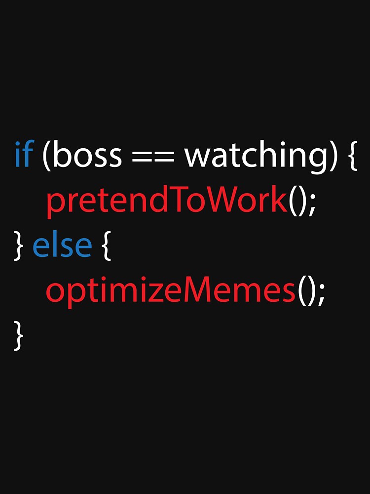 Boss Watching or Memes? | Funny Programmer Design by Geeky Giggles T-Shirts, Hoodie, Sweatshirt | BlankRebels.com (Image 3)