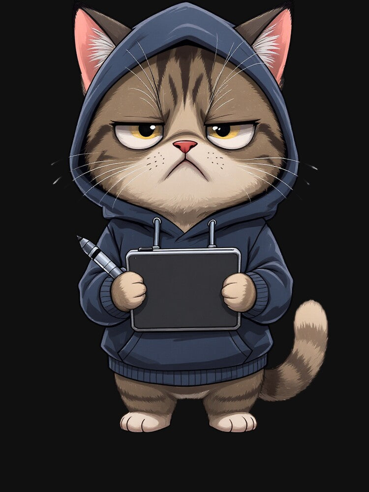 Freelance Artist Cat | Funny Chibi Creative Cat with Tablet by ColorSplash123 T-Shirts, Hoodie, Sweatshirt (Image 3)