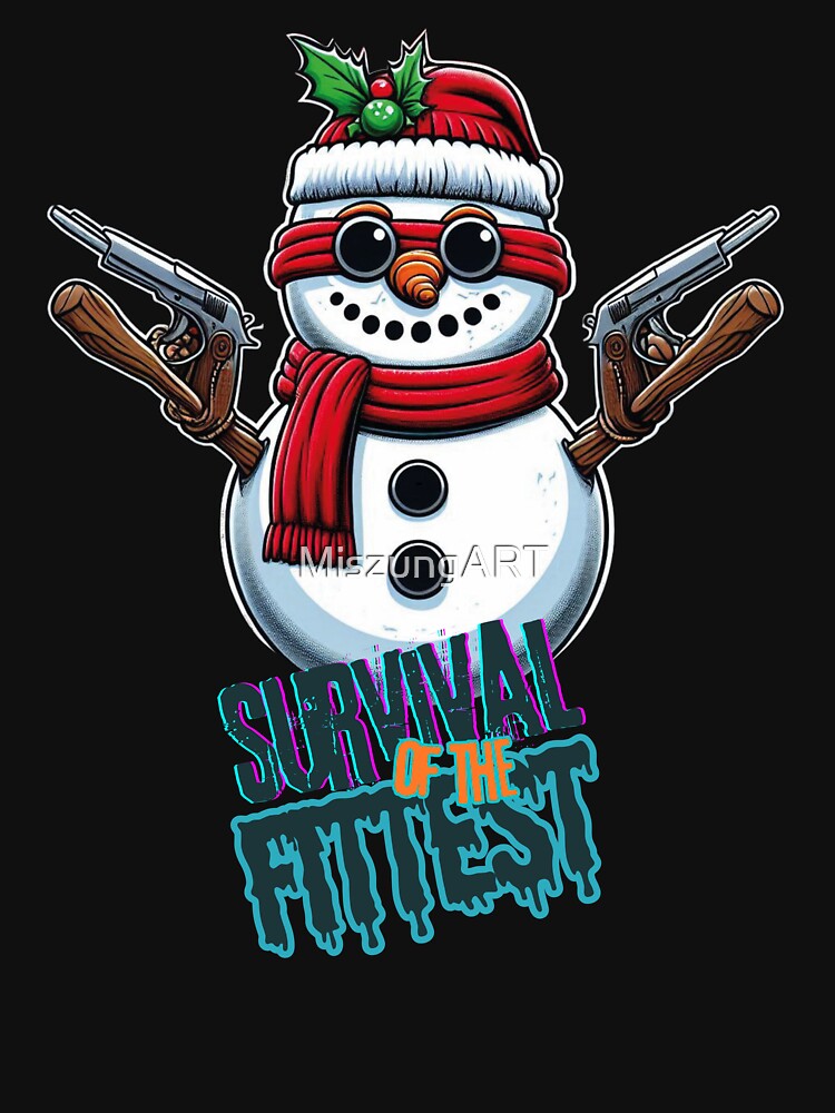 Zombie Snowman Survival Christmas Collection - Unique Holiday Apparel & Gifts by MiszungART T-Shirts, Hoodie,... (Image 3)