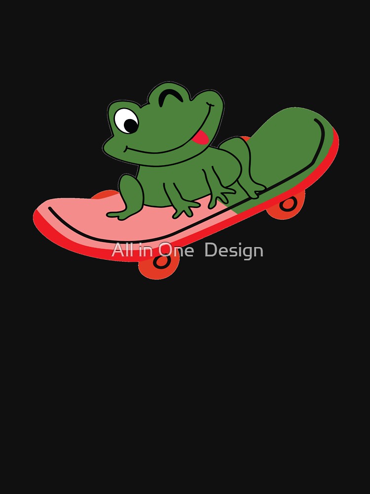 Skateboarding Frog by All in One  Design T-Shirts, Hoodie, Sweatshirt | BlankRebels.com (Image 3)