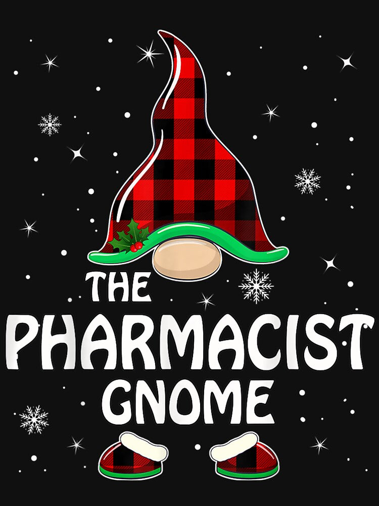 Pharmacist Gnome Buffalo Plaid Matching Family Christmas by tomekae T-Shirts, Hoodie, Sweatshirt | BlankRebels.com (Image 3)