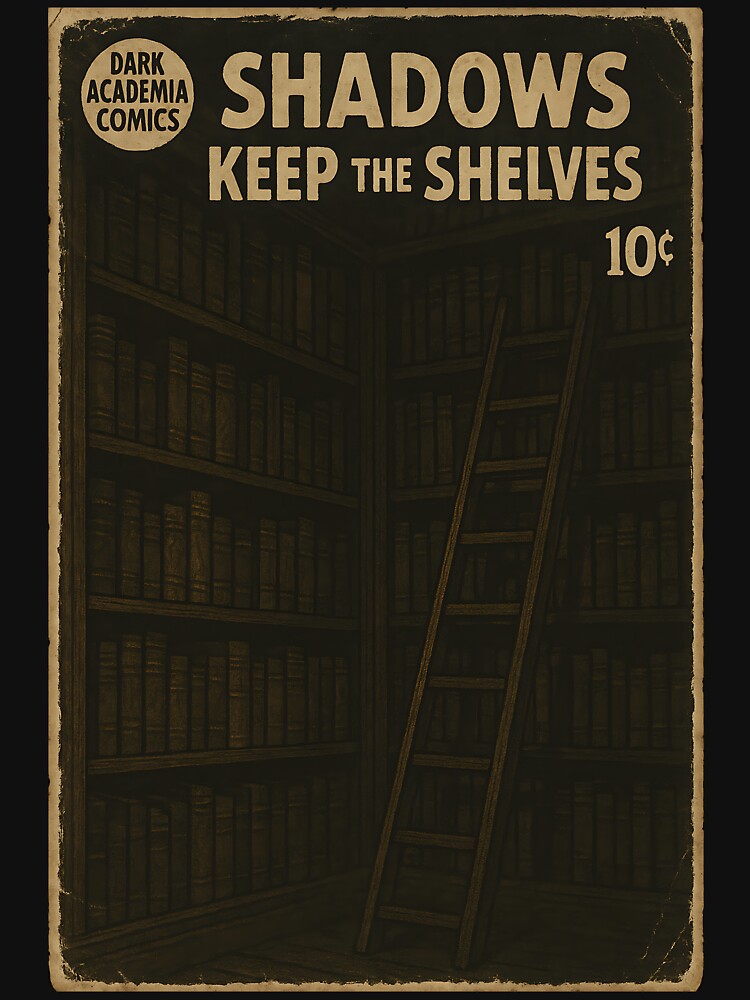 Gothic Dark Academia: Shadows keep the shelves by bapupa T-Shirts, Hoodie, Sweatshirt | BlankRebels.com (Image 3)
