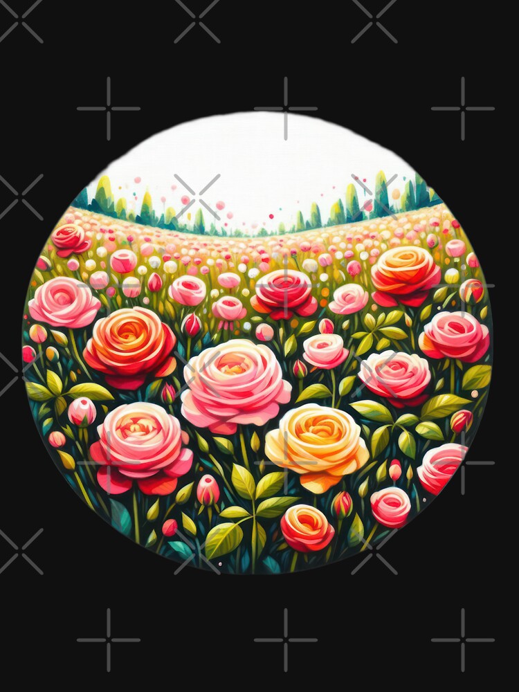 Roses Field retro floral flowers by Expressions-Sel T-Shirts, Hoodie, Sweatshirt | BlankRebels.com (Image 3)
