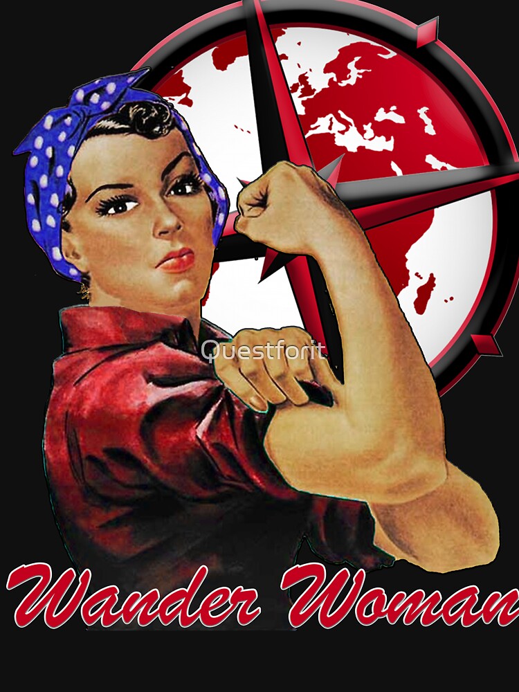 Wander Woman - Explore the World - Rosie the Riveter by Questforit T-Shirts, Hoodie, Sweatshirt | BlankRebels.com (Image 3)