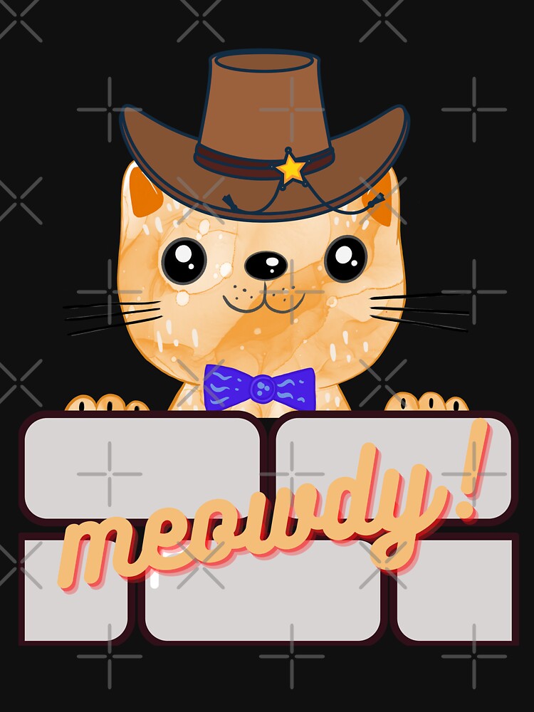 MEOWDY! Funny Cute Cat Meme Design by LevelUpMerch T-Shirts, Hoodie, Sweatshirt | BlankRebels.com (Image 3)