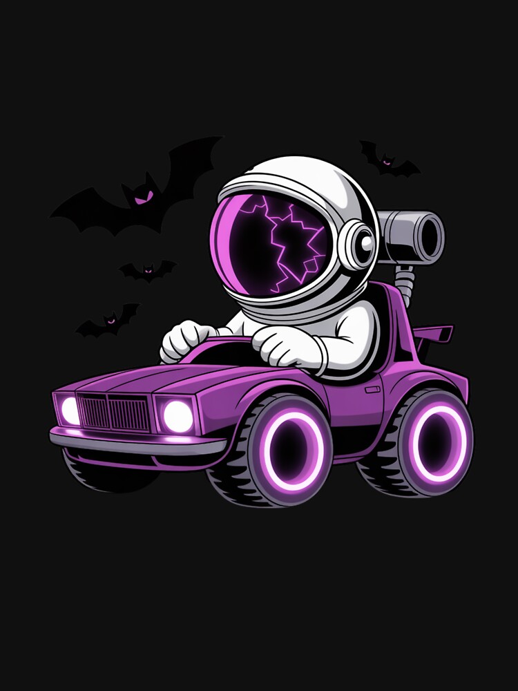 Monster Car Astronaut – Spooky Halloween Space Explorer Design by ColorSplash123 T-Shirts, Hoodie, Sweatshirt (Image 3)
