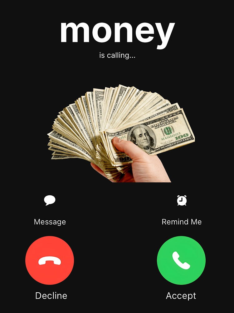 money is calling: meme gift, funny gag gift by revolsrawrats